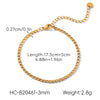 Wholesale Women's Geometric Stainless Steel Electroplated Cuban Chain Necklace And Bracelet Jewelry