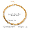 Wholesale Women's Geometric Stainless Steel Electroplated Cuban Chain Necklace And Bracelet Jewelry