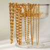 Wholesale Women's Geometric Stainless Steel Electroplated Cuban Chain Necklace And Bracelet Jewelry