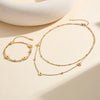 Wholesale Women's Geometric Stainless Steel Electroplated Daisy Stacking Bracelet