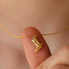 Wholesale Women's Geometric Stainless Steel Electroplated Denim Series Clavicle Chain Necklace