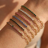 Wholesale Women's Geometric Stainless Steel Electroplated Diamondencrusted Bracelet