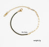 Wholesale Women's Geometric Stainless Steel Electroplated Diamondencrusted Bracelet