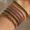 Wholesale Women's Geometric Stainless Steel Electroplated Diamondencrusted Bracelet