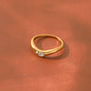 Wholesale Women's Geometric Stainless Steel Electroplated Diamondencrusted Rings Accessories