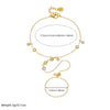 Wholesale Women's Geometric Stainless Steel Electroplated Diamondencrusted Round Chain Ring Bracelet Hand Chain Accessories