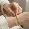 Wholesale Women's Geometric Stainless Steel Electroplated Doublelayer Stacked Bracelet Jewelry