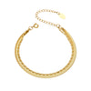 Wholesale Women's Geometric Stainless Steel Electroplated Doublelayer Stacked Bracelet Jewelry