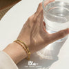 Wholesale Women's Geometric Stainless Steel Electroplated Doublelayer Stacked Bracelet Jewelry