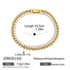 Wholesale Women's Geometric Stainless Steel Electroplated Doublelayer Zircon Bracelet Jewelry Accessories