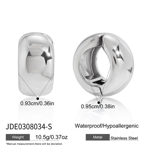 Wholesale Women's Geometric Stainless Steel Electroplated Ear Clips Jewelry