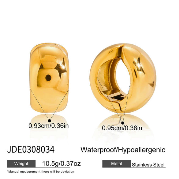 Wholesale Women's Geometric Stainless Steel Electroplated Ear Clips Jewelry