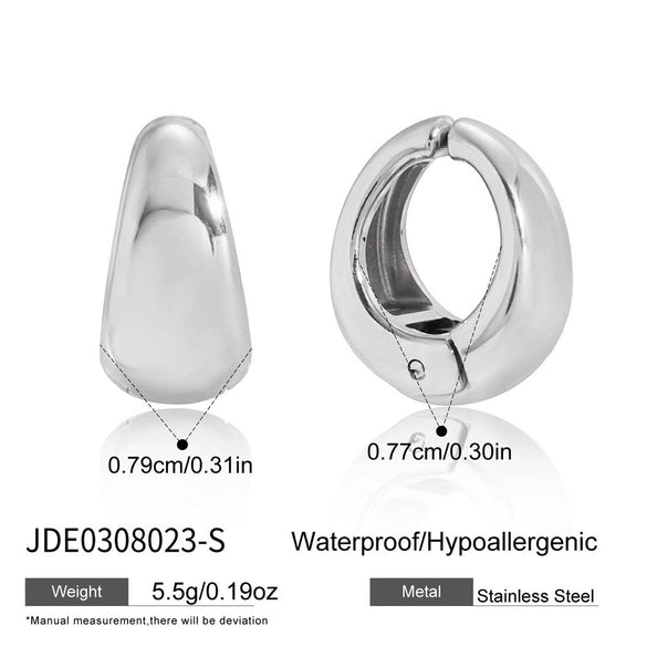 Wholesale Women's Geometric Stainless Steel Electroplated Ear Clips Jewelry