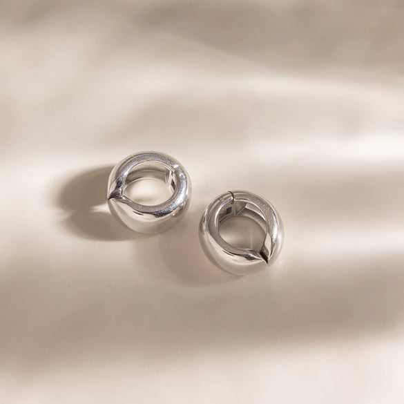 Wholesale Women's Geometric Stainless Steel Electroplated Ear Clips Jewelry