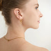 Wholesale Women's Geometric Stainless Steel Electroplated Earrings And Ear Clips Casual Style