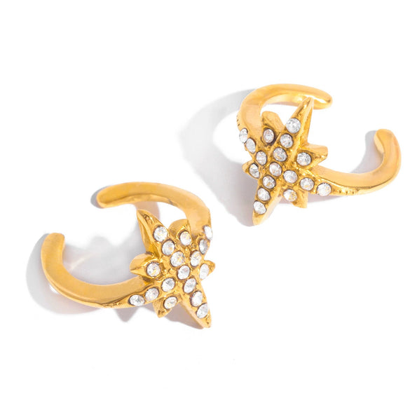 Wholesale Women's Geometric Stainless Steel Electroplated Earrings And Ear Clips Casual Style