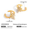 Wholesale Women's Geometric Stainless Steel Electroplated Earrings And Ear Clips Casual Style