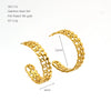 Wholesale Women's Geometric Stainless Steel Electroplated Earrings Hiphop Style