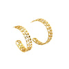 Wholesale Women's Geometric Stainless Steel Electroplated Earrings Hiphop Style