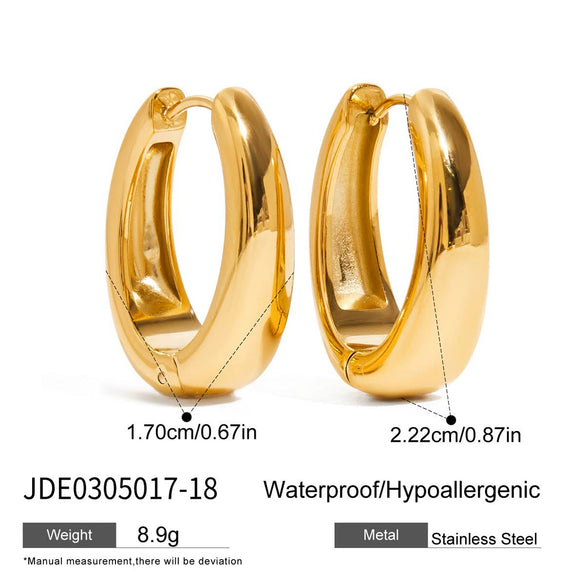 Wholesale Women's Geometric Stainless Steel Electroplated Earrings Jewelry