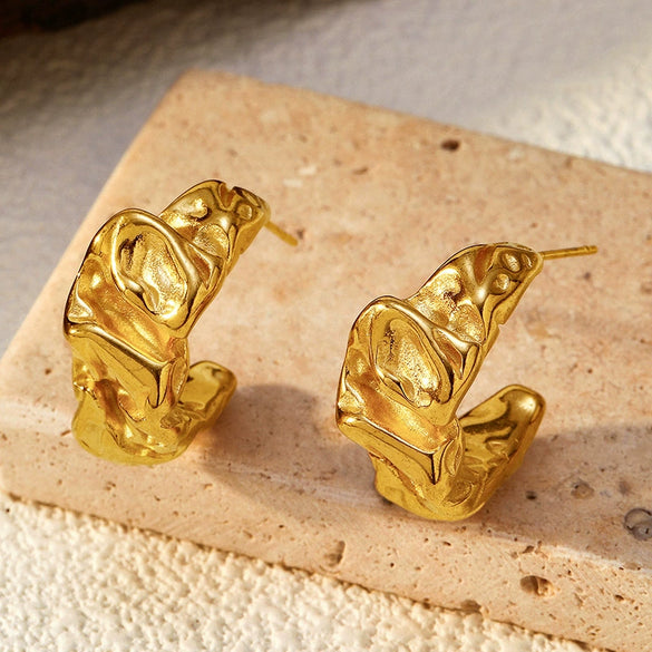 Wholesale Women's Geometric Stainless Steel Electroplated Earrings Jewelry
