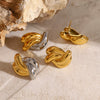 Wholesale Women's Geometric Stainless Steel Electroplated Earrings Jewelry