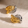 Wholesale Women's Geometric Stainless Steel Electroplated Earrings Jewelry