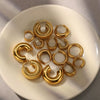 Wholesale Women's Geometric Stainless Steel Electroplated Earrings Jewelry