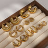Wholesale Women's Geometric Stainless Steel Electroplated Earrings Jewelry