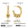 Wholesale Women's Geometric Stainless Steel Electroplated Earrings Light Luxury Highend Niche Design