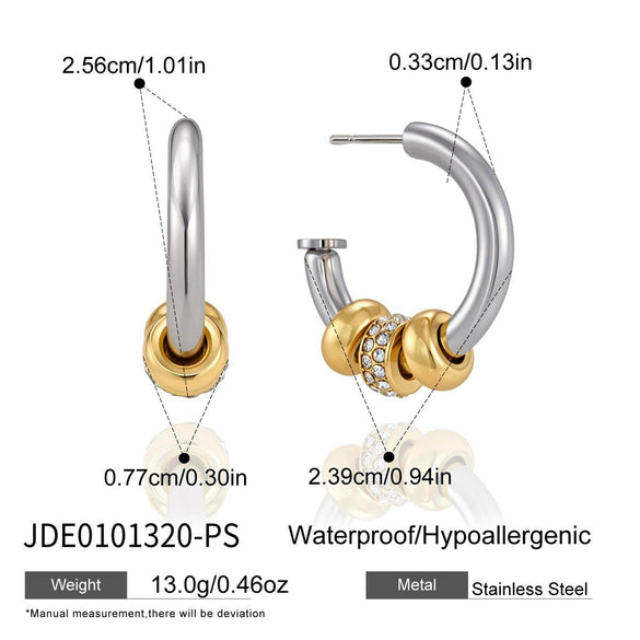 Wholesale Women's Geometric Stainless Steel Electroplated Earrings Light Luxury Highend Niche Design