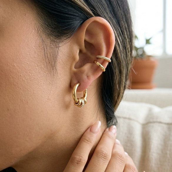 Wholesale Women's Geometric Stainless Steel Electroplated Earrings Light Luxury Highend Niche Design