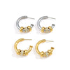 Wholesale Women's Geometric Stainless Steel Electroplated Earrings Light Luxury Highend Niche Design
