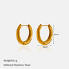 Wholesale Women's Geometric Stainless Steel Electroplated Earrings Luxury Highend Jewelry