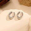 Wholesale Women's Geometric Stainless Steel Electroplated Earrings Luxury Highend Jewelry