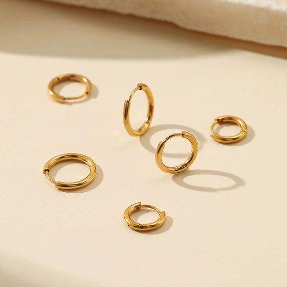 Wholesale Women's Geometric Stainless Steel Electroplated Earrings Simple Popular Niche Design