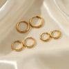 Wholesale Women's Geometric Stainless Steel Electroplated Earrings Simple Popular Niche Design