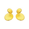 Wholesale Women's Geometric Stainless Steel Electroplated Earrings With Metallic Texture And 18K Gold Plating