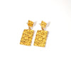 Wholesale Women's Geometric Stainless Steel Electroplated Earrings With Tassel Design