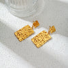 Wholesale Women's Geometric Stainless Steel Electroplated Earrings With Tassel Design