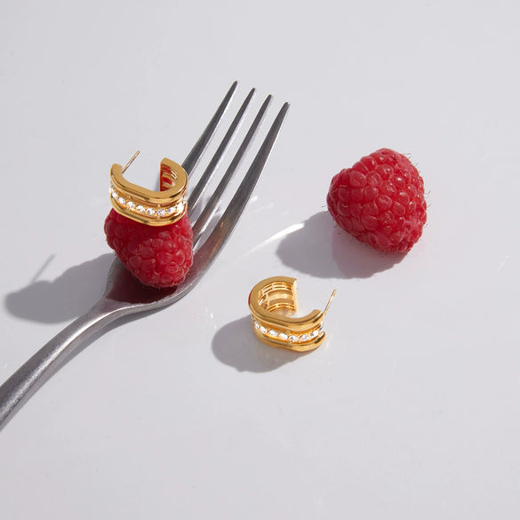 Wholesale Women's Geometric Stainless Steel Electroplated Earrings