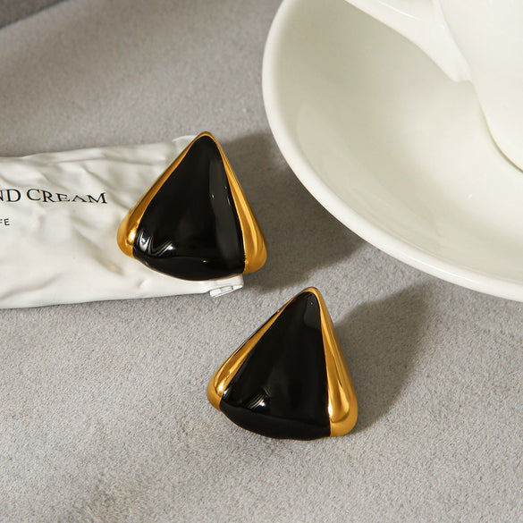 Wholesale Women's Geometric Stainless Steel Electroplated Earrings