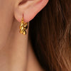Wholesale Women's Geometric Stainless Steel Electroplated Earrings