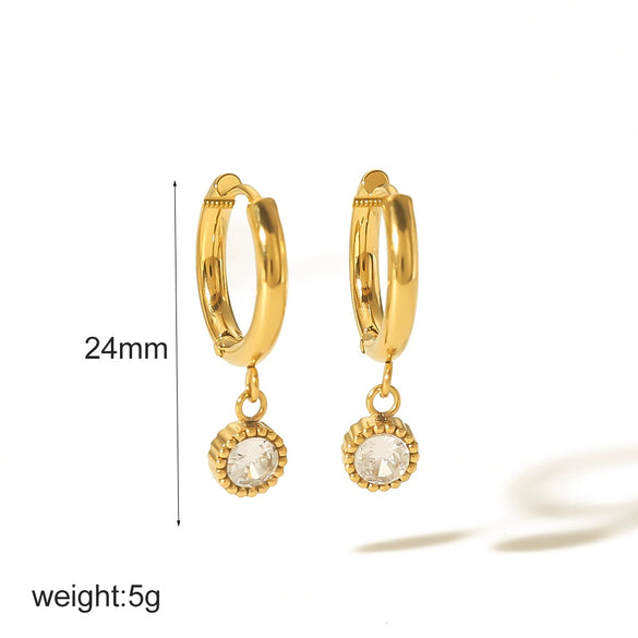Wholesale Women's Geometric Stainless Steel Electroplated Earrings