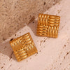 Wholesale Women's Geometric Stainless Steel Electroplated Earrings