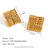 Wholesale Women's Geometric Stainless Steel Electroplated Earrings