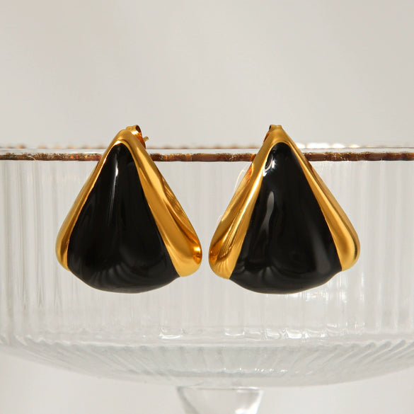 Wholesale Women's Geometric Stainless Steel Electroplated Earrings