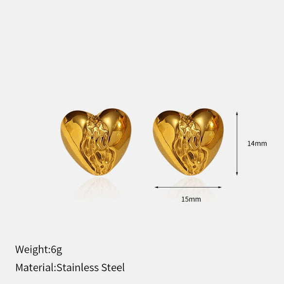 Wholesale Women's Geometric Stainless Steel Electroplated Earrings