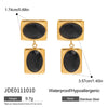 Wholesale Women's Geometric Stainless Steel Electroplated Earrings
