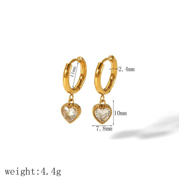 Wholesale Women's Geometric Stainless Steel Electroplated Earrings